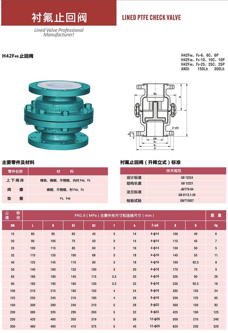 H42F46-16C立式止回閥 H42F46-16C立式止回閥